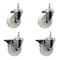 Service Caster 4 Inch Nylon 12 MM Threaded Stem Caster Set 2 Brakes SCC SCC-TS20S414-NYS-M1215-2-PLB-2 - alternate 1
